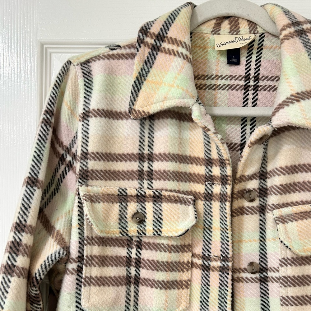 Universal Thread Oversized Shacket Plaid - image 3